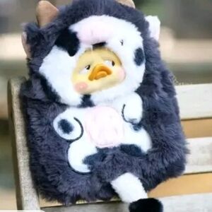Upsetduck Stay With YoU Duck Series Plush Phone Bag - NEW - Black & White Duck